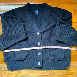 Gap Black Cotton Cropped Sweater XL
